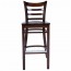 Abby Timeless Wooden Bar Stool with Back-Natural