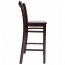 Abby Timeless Wooden Bar Stool with Back-Natural