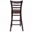 Abby Timeless Wooden Bar Stool with Back-Natural