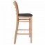 Alexa Wooden Bar Stool Upholstered Timber with Back