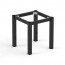 Alina Outdoor Steel Square Stool Frame