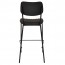Amalia Bar Stool Black Steel Legs with Padded Seat 77cm