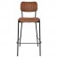 Amalia Bar Stool Black Steel Legs with Padded Seat 77cm