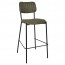 Amalia Bar Stool Black Steel Legs with Padded Seat 77cm