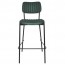 Amalia Bar Stool Black Steel Legs with Padded Seat 77cm