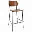 Andrea Black Frame Bar Stool with Footrest 75cm