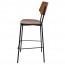 Andrea Black Frame Bar Stool with Footrest 75cm