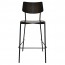Andrea Black Frame Bar Stool with Footrest 75cm