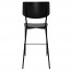Andrea Black Frame Bar Stool with Footrest 75cm