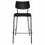 Andrea Black Frame Bar Stool with Padded Seat 77cm