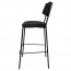 Andrea Black Frame Bar Stool with Padded Seat 77cm