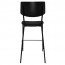 Andrea Black Frame Bar Stool with Padded Seat 77cm