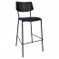 Andrea Black Frame Bar Stool with Padded Seat 77cm