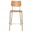Andrea Brass Frame Bar Stool with Footrest 75cm