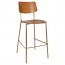 Andrea Brass Frame Bar Stool with Footrest 75cm