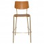 Andrea Brass Frame Bar Stool with Footrest 75cm