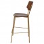 Andrea Brass Frame Bar Stool with Footrest 75cm