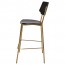 Andrea Brass Frame Bar Stool with Footrest 75cm