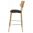 Andrea Brass Frame Bar Stool with Padded Seat 77cm