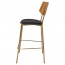 Andrea Brass Frame Bar Stool with Padded Seat 77cm