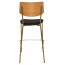 Andrea Brass Frame Bar Stool with Padded Seat 77cm