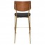 Andrea Brass Frame Bar Stool with Padded Seat 77cm