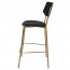 Andrea Brass Frame Bar Stool with Padded Seat 77cm