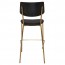 Andrea Brass Frame Bar Stool with Padded Seat 77cm