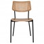 Andrea Rattan Back Black Frame Dining Chair