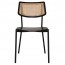 Andrea Rattan Back Black Frame Dining Chair