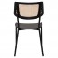 Andrea Rattan Back Black Frame Dining Chair