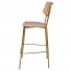 Andrea Rattan Back Brass Frame Bar Stool 75cm
