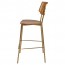 Andrea Rattan Back Brass Frame Bar Stool 75cm