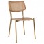 Andrea Rattan Back Brass Frame Dining Chair