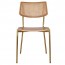 Andrea Rattan Back Brass Frame Dining Chair