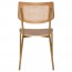 Andrea Rattan Back Brass Frame Dining Chair