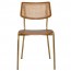 Andrea Rattan Back Brass Frame Dining Chair