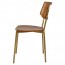 Andrea Rattan Back Brass Frame Dining Chair