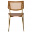 Andrea Rattan Back Brass Frame Dining Chair