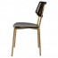 Andrea Rattan Back Brass Frame Dining Chair