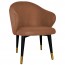 Ariel Arm Chair Black Brass Legs