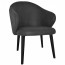 Ariel Arm Chair Black Steel Legs