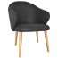 Ariel Arm Chair Natural Wood Legs