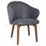 Ariel Arm Chair Solid Light Walnut Timber Legs