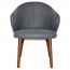 Ariel Arm Chair Solid Light Walnut Timber Legs