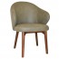 Ariel Arm Chair Solid Light Walnut Timber Legs