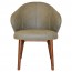Ariel Arm Chair Solid Light Walnut Timber Legs