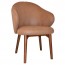 Ariel Arm Chair Solid Light Walnut Timber Legs