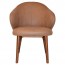 Ariel Arm Chair Solid Light Walnut Timber Legs