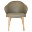 Ariel Arm Chair Solid Natural Timber Legs